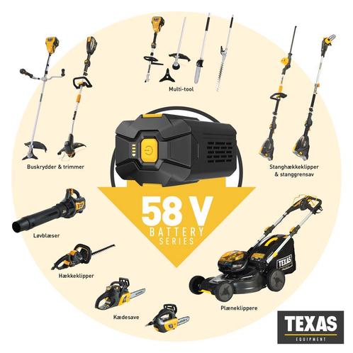 58V accu tuin gereedschap van TEXAS, 4.0Ah accus, Tuin en Terras, Hand-tuingereedschap, Overige soorten, Nieuw, Ophalen of Verzenden