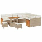 vidaXL Tuin Sofa Set 12 pcs beige en crèmekleurig 90 x 55 x, Tuin en Terras, Verzenden, Nieuw, Rotan