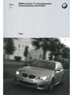 2007 BMW GENÈVE HARDCOVER PERSMAP DUITS, Boeken, Nieuw, BMW, Author