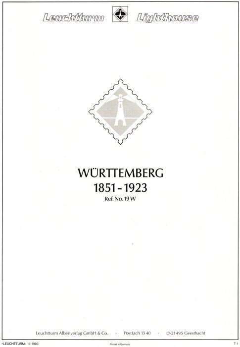 Württemberg 1851/1920 - Verzameling op Leuchtturm bladen, Postzegels en Munten, Postzegels | Europa | Duitsland