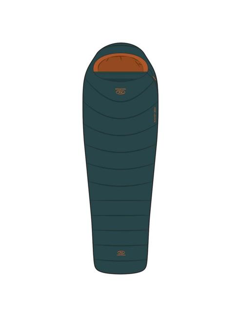 Highlander mummyslaapzak Rayet 350 Pine Green -4°C - Groen, Caravans en Kamperen, Slaapzakken, Nieuw, Verzenden