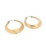 Gouden oorringen | Ø 30 mm (oorbellen, kliksluiting), Ophalen of Verzenden, Gebruikt, Overige kleuren, Goud