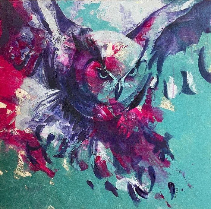 Carola Cabloon Ghilardi - Owl, Antiek en Kunst, Kunst | Schilderijen | Modern