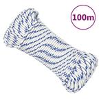 vidaXL Boot touw 3 mm 100 m polypropyleen wit, Verzenden, Nieuw