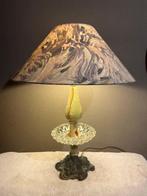 Tafellamp - Brons, Onyx, Kristal - Vintage