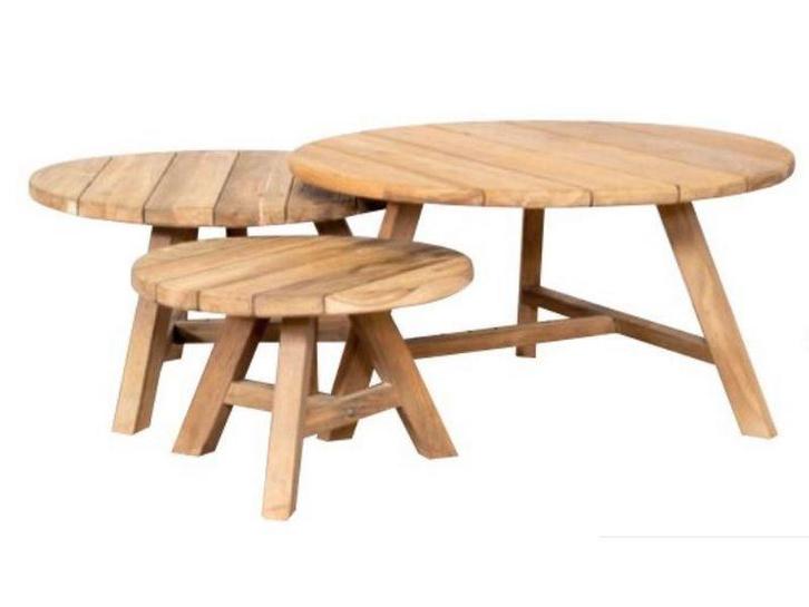 sens line Woody teak sidetable Ø 50 cm FSC Recycled teak, Tuin en Terras, Tuintafels, Nieuw