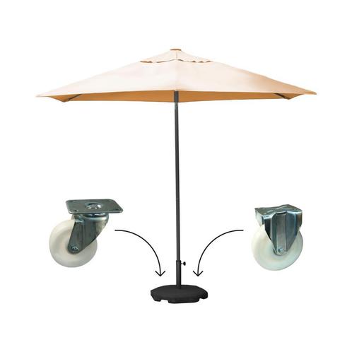Wielen voor onder een parasolvoet, Doe-het-zelf en Verbouw, Zwenkwielen, Nieuw