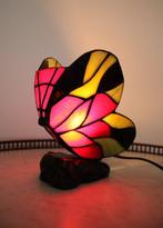 Lampe papillon vitrail style Tiffany - Tafellamp - Glas