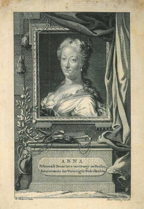 Portrait of Anne, Princess Royal and Princess of Orange, Antiek en Kunst, Kunst | Etsen en Gravures