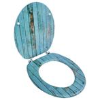 Houten Toiletbril (MDF) - Retourdeal - Verstelbare Scharn..., Ophalen of Verzenden, Nieuw, Chroom, Toilet