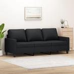 Driezitsbank 180cm Zwart | Tweedekansje | Luxe Look, Huis en Inrichting, Banken | Bankstellen, 150 tot 200 cm, 75 tot 100 cm, Ophalen of Verzenden