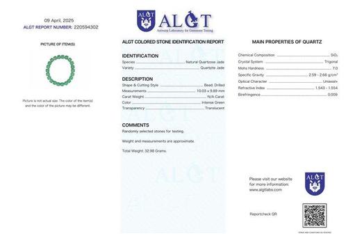 Geen reservering - ALGT-gecertificeerd - Natuurlijke, Verzamelen, Mineralen en Fossielen