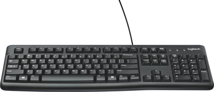 Logitech K120 Toetsenbord | Full - Membraan (QWERTY NL), Computers en Software, Toetsenborden, Ophalen of Verzenden