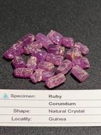 73 CT Hoge Kwaliteit - 20x Robijn, Ruwe glanzende Robijnen, Verzamelen, Mineralen en Fossielen