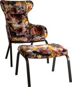 Stern ren Stan Set Oorfauteuil/Voetenbank Aluminium zwart, Ophalen of Verzenden, Nieuw