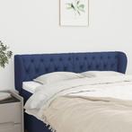 vidaXL Hoofdbord met randen 147x23x78/88 cm stof blauw, Huis en Inrichting, Verzenden, Nieuw, Blauw, Stof