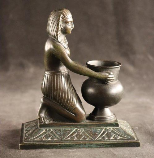 Art Deco vestahouder - sculptuur, Egyptian revival style -, Antiek en Kunst, Kunst | Designobjecten