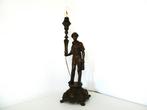 Tafellamp - Antieke tafellamp lamp met een mijnwerker -