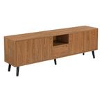TV meubel Hedemora druk en open 140x30x45,5 cm houtkleurig, Huis en Inrichting, Verzenden, Nieuw