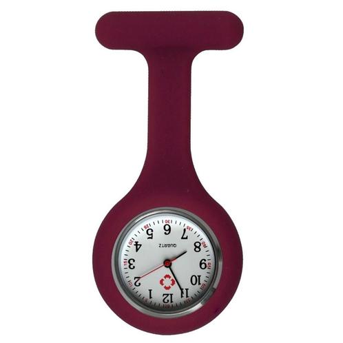 Fako® - Verpleegstershorloge - Siliconen Uni - Bordeaux Rood, Sieraden, Tassen en Uiterlijk, Horloges | Dames, Verzenden