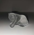 Lalique - Beeldje - Kitten At Play - matglas 1980 gesigneerd