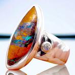 Anello Opale Boulder Australisch - Hoogte: 27.5 mm -, Verzamelen, Mineralen en Fossielen