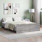 vidaXL Bedframe met hoofd- en voeteneinde grijs sonoma, Huis en Inrichting, Slaapkamer | Bedden, Verzenden, Grijs, Nieuw, Tweepersoons