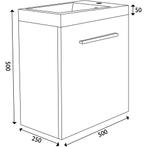 Xellanz Emma Fonteinkastje met Wastafel - 50x25x50cm -, Ophalen of Verzenden, Nieuw