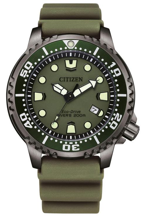 Citizen BN0157-11X Promaster Marine Eco-Drive duikhorloge, Sieraden, Tassen en Uiterlijk, Horloges | Heren, Kunststof, Nieuw, Staal