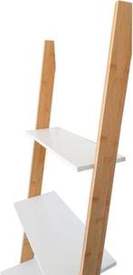 Ladder kast - 5 schappen - wit & bamboe, Huis en Inrichting, Ophalen of Verzenden, Nieuw