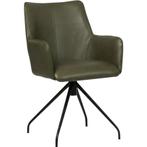 Leren draaibare eetkamerstoel Wave - Granada Moss, Huis en Inrichting, Barkrukken, 60 tot 90 cm, Nieuw, Leer, Ophalen of Verzenden