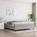 vidaXL Boxspring bed stof lichtgrijs 160x200 cm, Verzenden, 200 cm, 160 cm, Nieuw