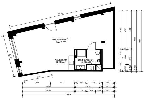 Studio Emmasingel in Weert, Huizen en Kamers, Kamers te huur, 50 m² of meer, Overige regio's