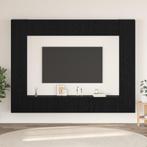vidaXL Tv-meubelset 10 pcs Zwart eiken Medium 30.5 x 30 x 90, Huis en Inrichting, Kasten | Televisiemeubels, Minder dan 50 cm