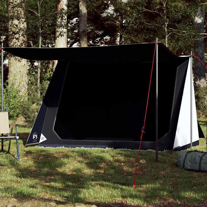vidaXL Tent 2-persoons waterdicht verduisterend stof wit, Caravans en Kamperen, Tenten, Nieuw, tot en met 2, Verzenden