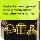 Kerstverlichting Raam Kerstmuts + Kerstcadeau + Mistletoe -, Diversen, Kerst, Verzenden, Nieuw