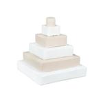 Foam blokken - stapel toren - 55x55x60cm - wit beige, Kinderen en Baby's, Speelgoed | Educatief en Creatief, Ophalen of Verzenden