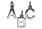 Zilveren Blokletter F massief ketting hanger - gepolijst, Verzenden, Nieuw