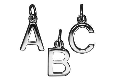 Zilveren Blokletter F massief ketting hanger - gepolijst, Sieraden, Tassen en Uiterlijk, Kettinghangers, Verzenden