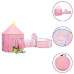 vidaXL Kinderspeeltent met 250 ballen 301x120x128 cm roze, Verzenden, Nieuw
