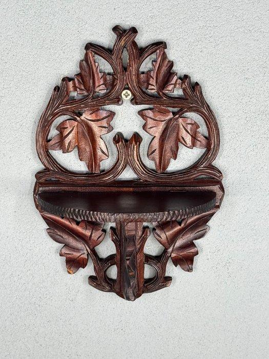 Sierlijke houten wandconsole – handgesneden met bladmotief -, Antiek en Kunst, Curiosa en Brocante