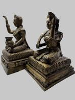 Pair of Bronze Thai Figures - Thailand (Zonder Minimumprijs)