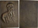 Bronze-plakette Personenmedaille Tolstoi, Leo 1828 +1910,..., Verzenden
