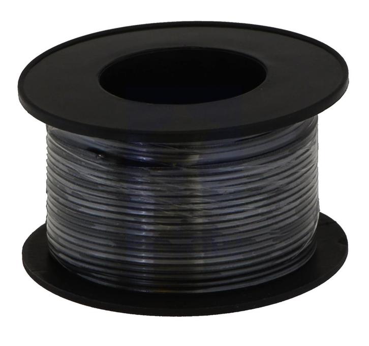 30 AWG Flexibel koperdraad zwart, 30 meter op spoel, Hobby en Vrije tijd, Elektronica-componenten, Verzenden