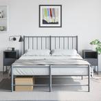 vidaXL Nachtkastjes 2 st 36x39x60,5 cm staal, Verzenden, Nieuw, Metaal of Aluminium