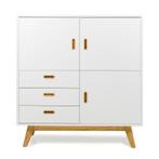 *WOONWINKEL* Tenzo Bess Wandkast Mat Wit Met Eiken