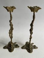Wainberg - Kandelaar - Messing - Twee vintage messing, Antiek en Kunst