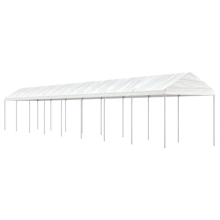 vidaXL Prieel met dak 17,84x2,28x2,69 m polyetheen wit, Tuin en Terras, Partytenten, Nieuw, Verzenden