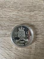Nederlandse Antillen. 10 Gulden 2001 John II Franc dor a, Postzegels en Munten