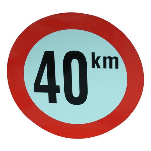 Novio Markeringsbord 40km/h voor België Ø210 wit met rode, Auto diversen, Aanhangwagen-onderdelen, Ophalen of Verzenden